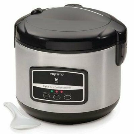 PRESTO RICE COOKER/STEAMR 16-CUP STAINLESS STEEL 05813